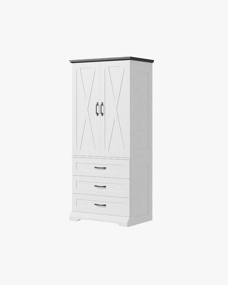 LIKIMIO Wooden Sensor Light Wardrobe Closet（70.9”）