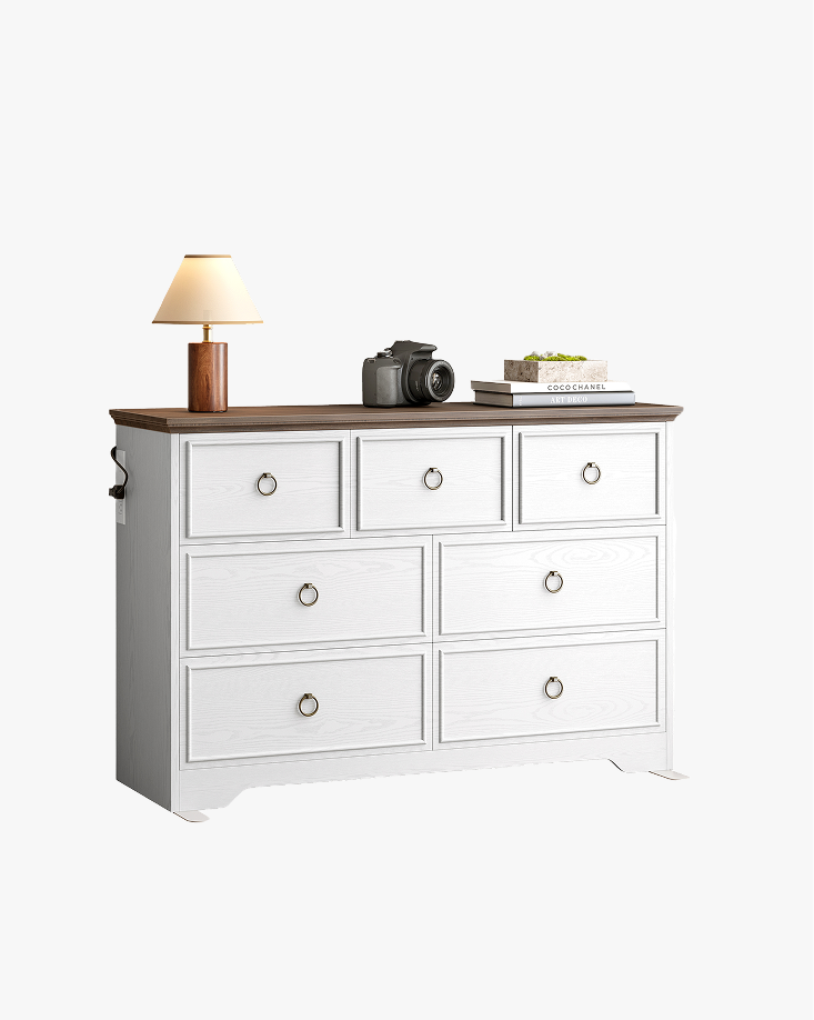 LIKIMIO Charging 7-Drawer Dresser（47.2“）