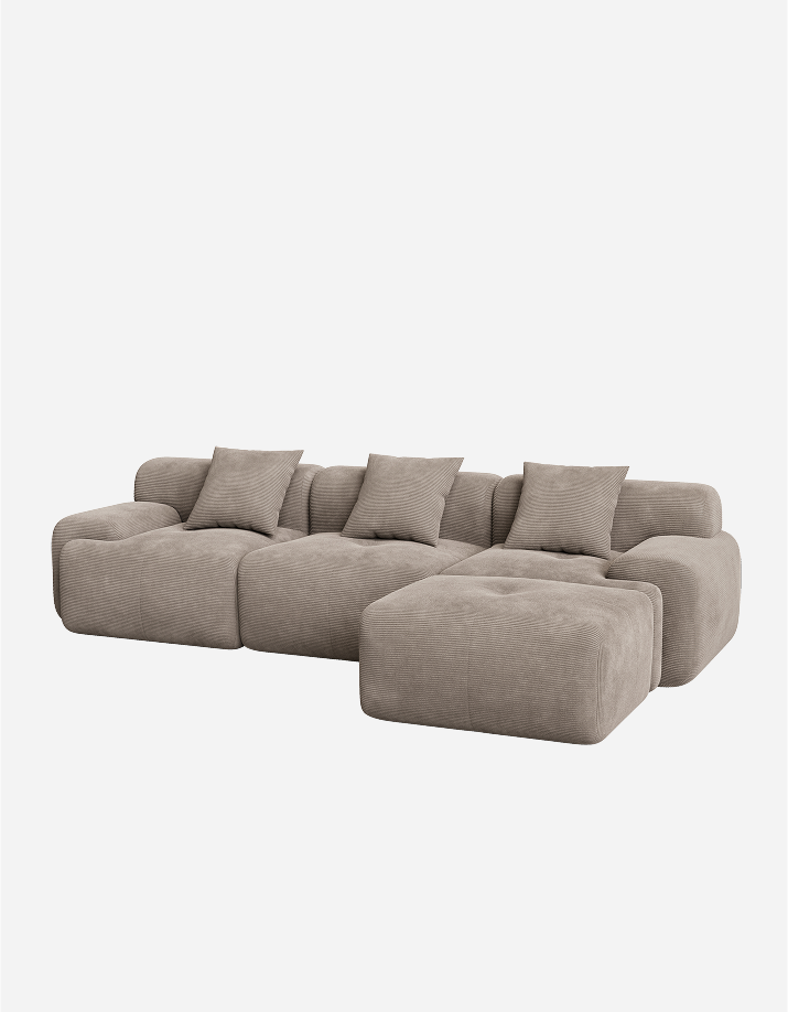 LIKIMIO 118" L-Shape Modern Modular Sofa