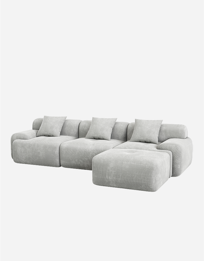 LIKIMIO 118" L-Shape Modern Modular Sofa