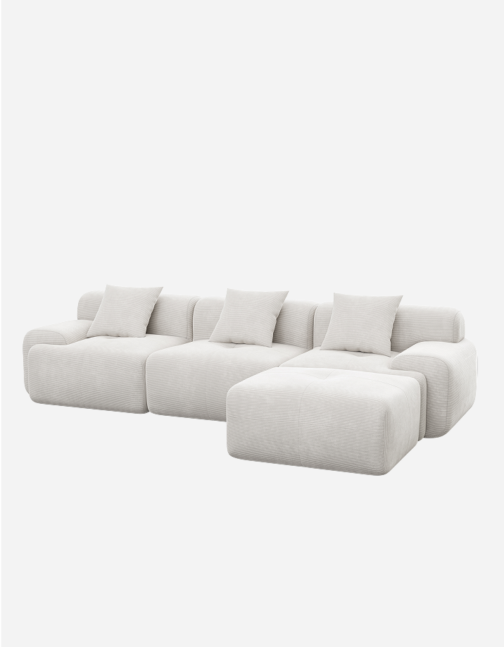 LIKIMIO 118" L-Shape Modern Modular Sofa