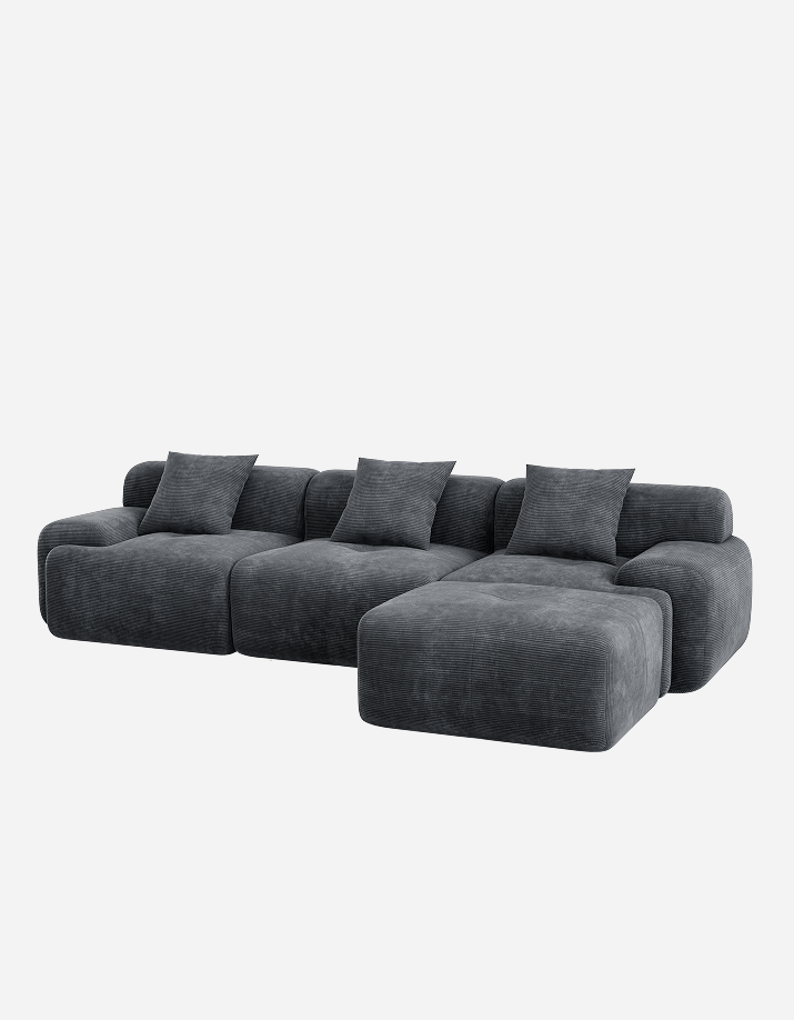 LIKIMIO 118" L-Shape Modern Modular Sofa