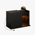 LIKIMIO Wooden Charging Station Nightstand