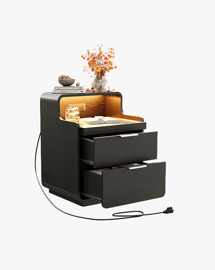 LIKIMIO Pull-Out Shelf Nightstand