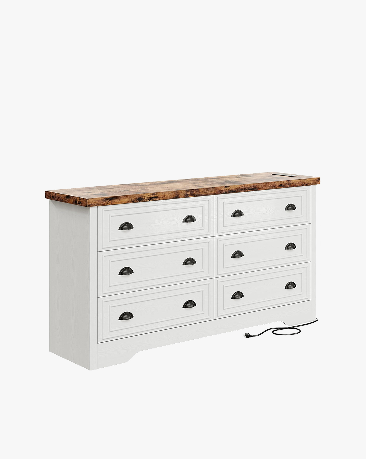 LIKIMIO Wooden 6-Drawers Dresser (59” )
