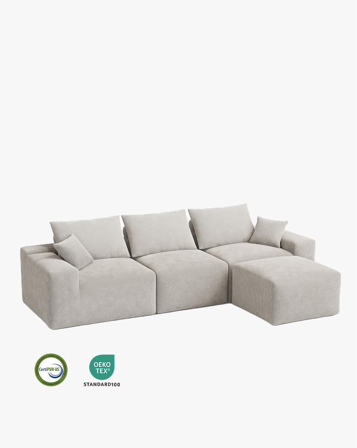 LIKIMIO 120" L-Shaped Sofa