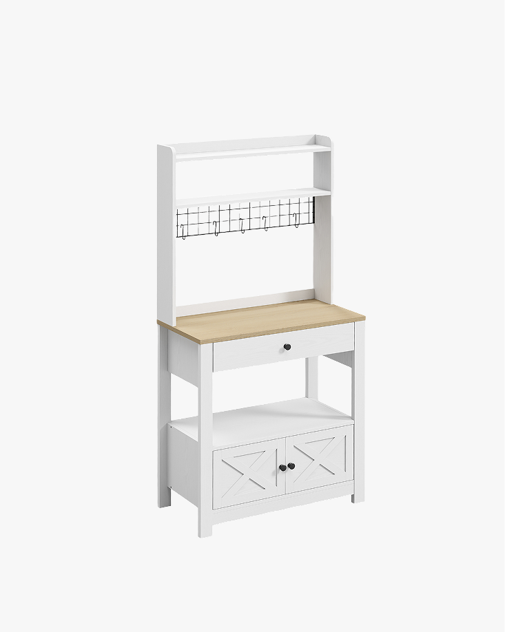 LIKIMIO Farmhouse Style Baker Rack