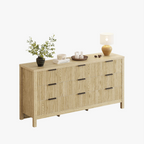 LIKIMIO Wave-patterned Nine-drawer Chest of Drawers (59”)