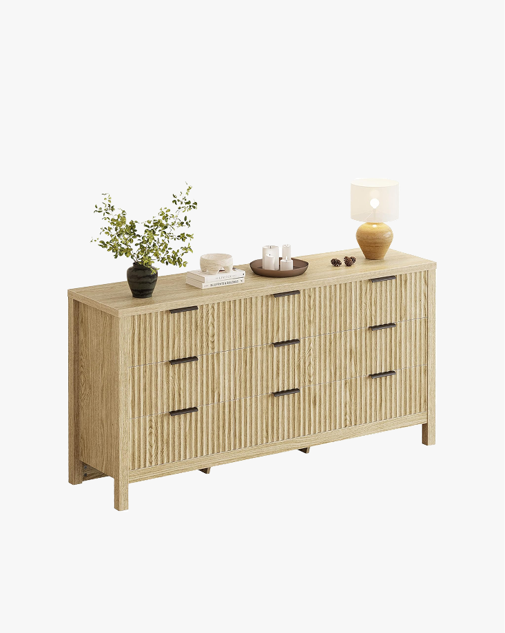 LIKIMIO 9-Drawer Wooden Drawer Dresser (59”)