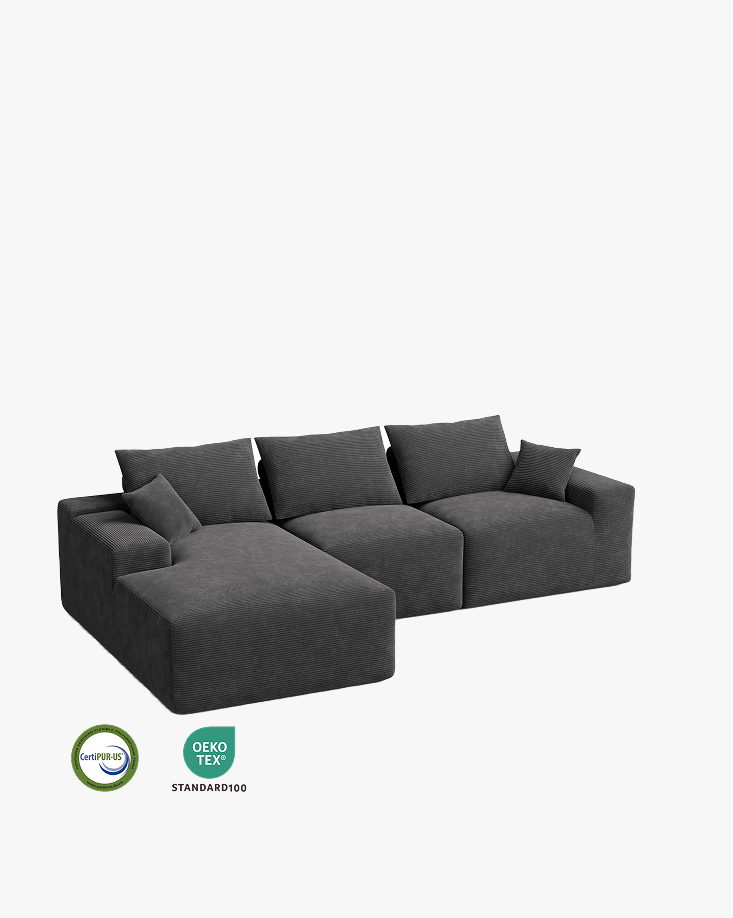 LIKIMIO 120" L-Shaped Sofa