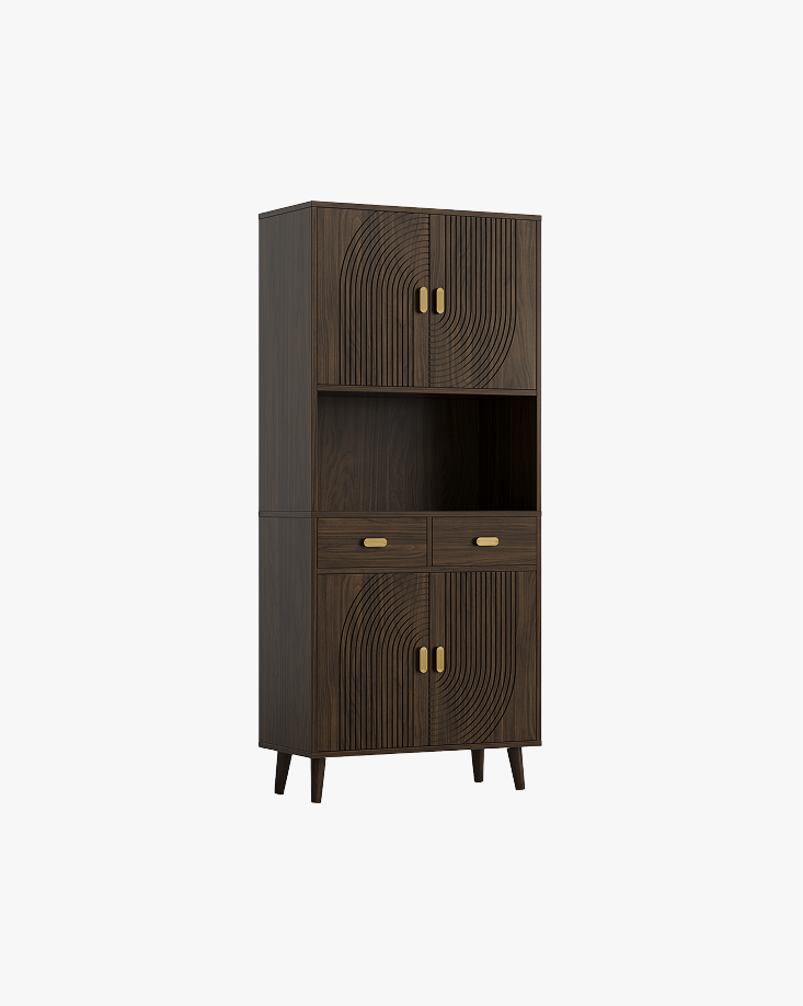 LIKIMIO Adjustable Shelves Pantry Cabinet