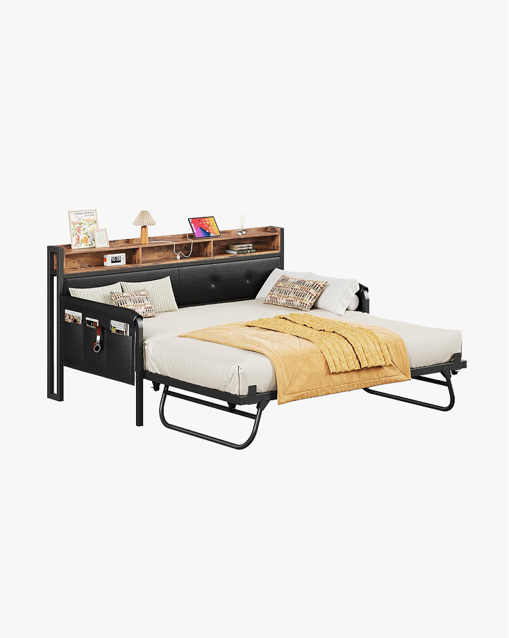 LIKIMIO Storage Sofa Bed on Casters