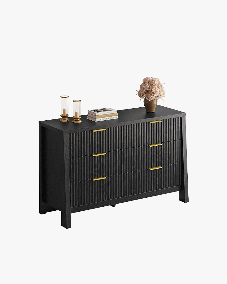 LIKIMIO Grooved Wood Dresser （59“）