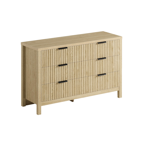 Grooved Wood Dresser