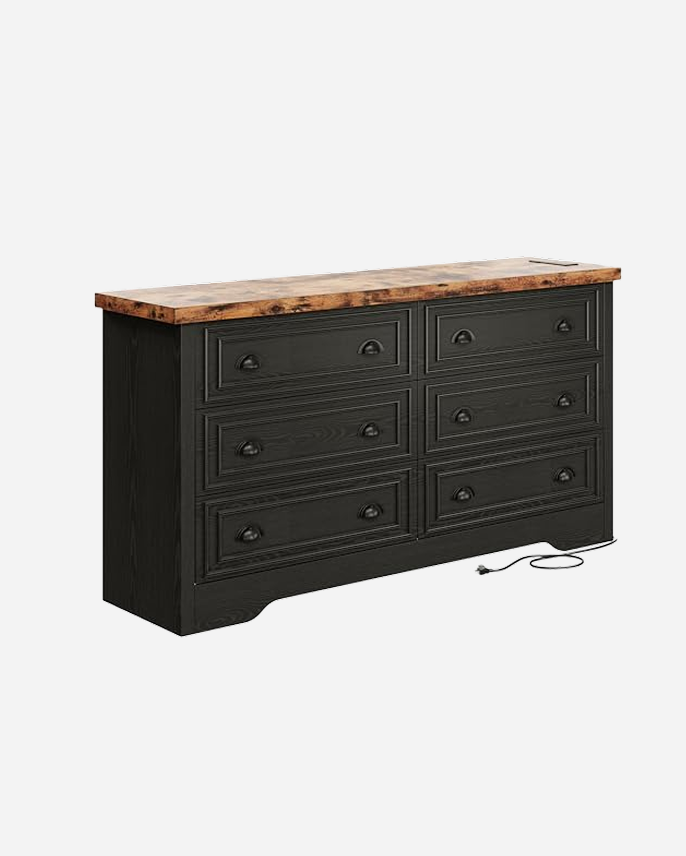 LIKIMIO Wooden 6-Drawers Dresser (59” )