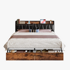 LIKIMIO Charging Storage Bed Frame