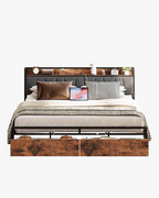 LIKIMIO Charging Storage Bed Frame