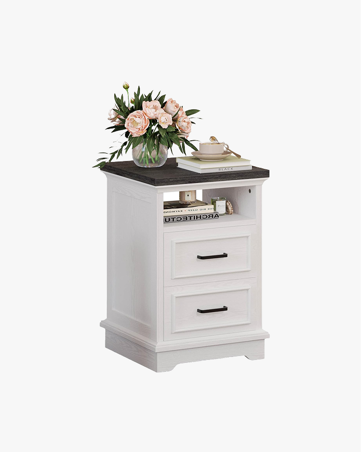 LIKIMIO Rustic Wood Nightstand