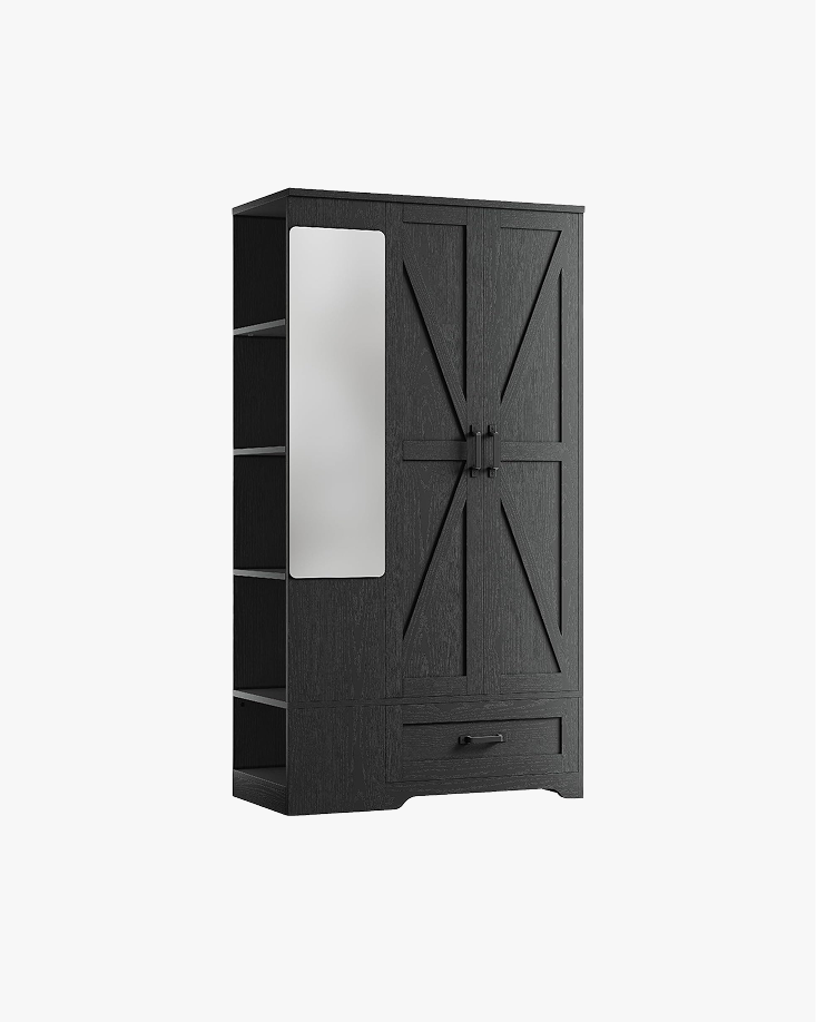 LIKIMIO 70" Armoire Freestanding Wooden Closet Set