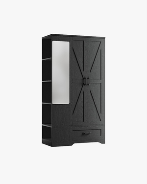LIKIMIO 70" Armoire Freestanding Wooden Closet Set