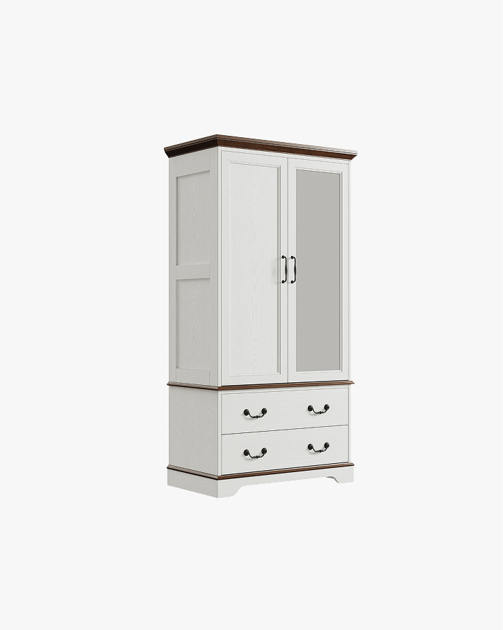 LIKIMIO 70" Armoire Freestanding Wooden Closet Set