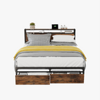 LIKIMIO Storage Retro Bed Frame