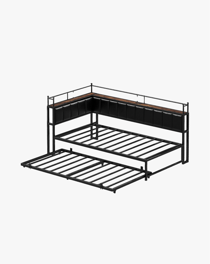 LIKIMIO L-Shaped Trundle Sofa Bed