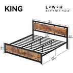 LIKIMIO Walnut Bed Frame
