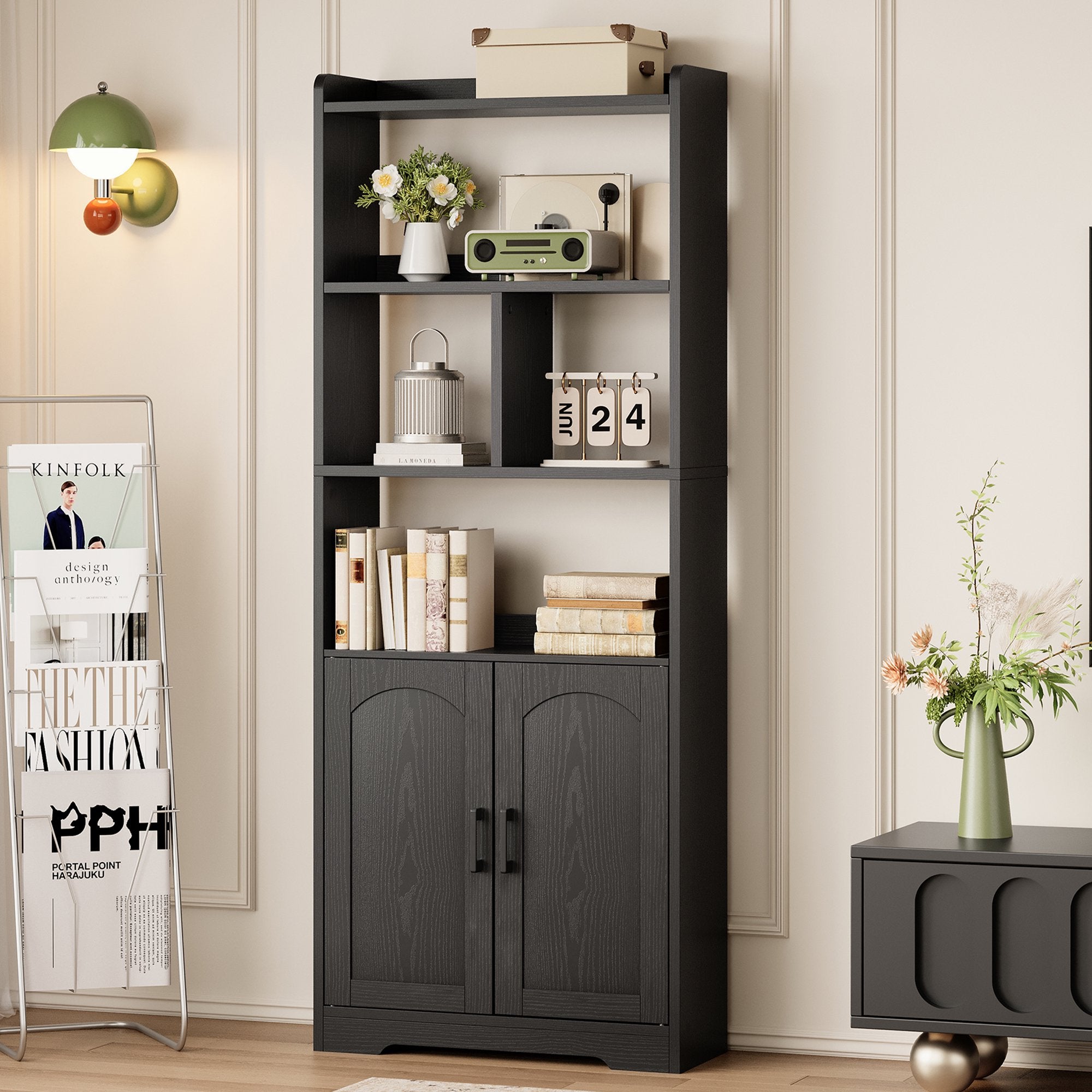 LIKIMIO Cube Bookcase with Backrest（63“）