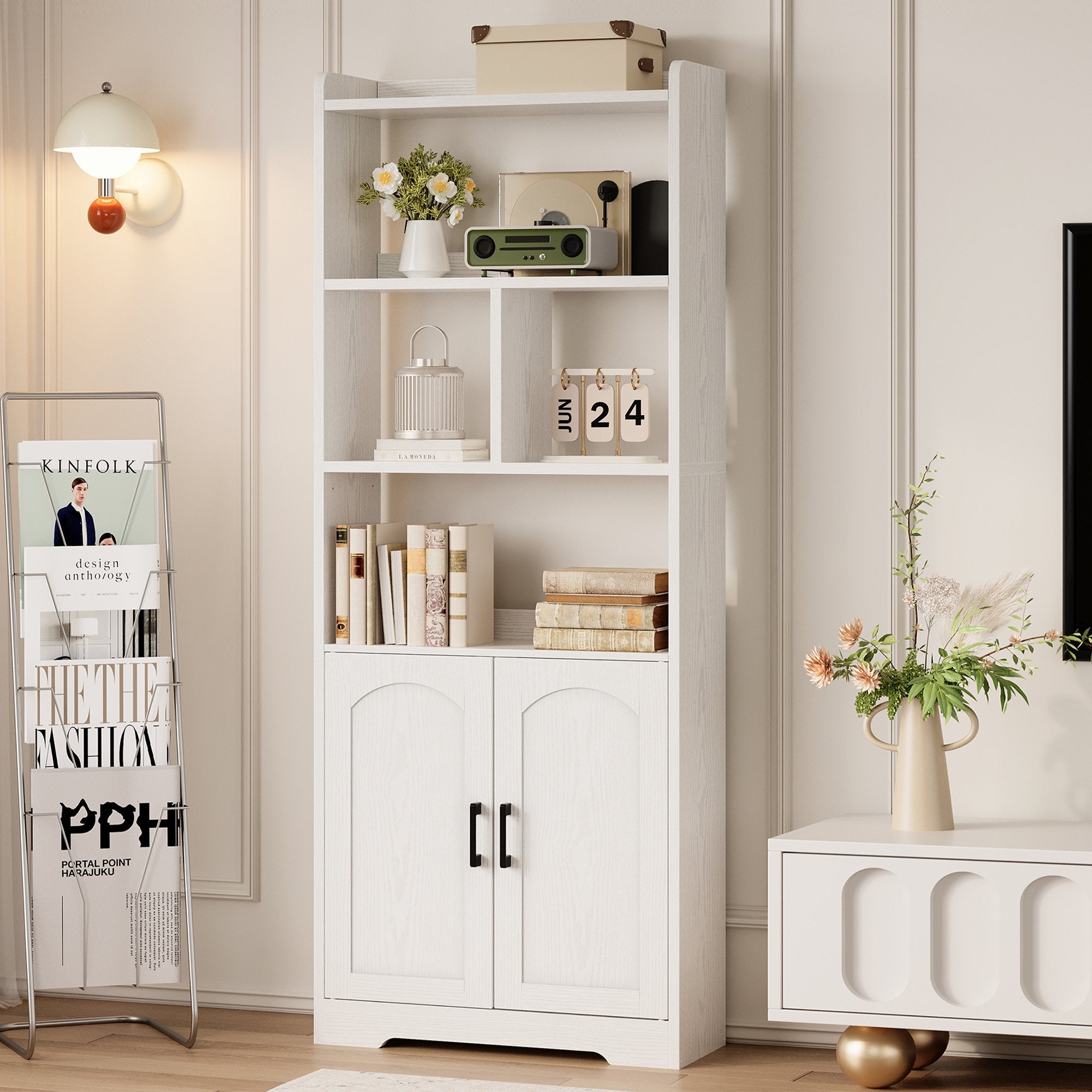 LIKIMIO Cube Bookcase with Backrest（63“）