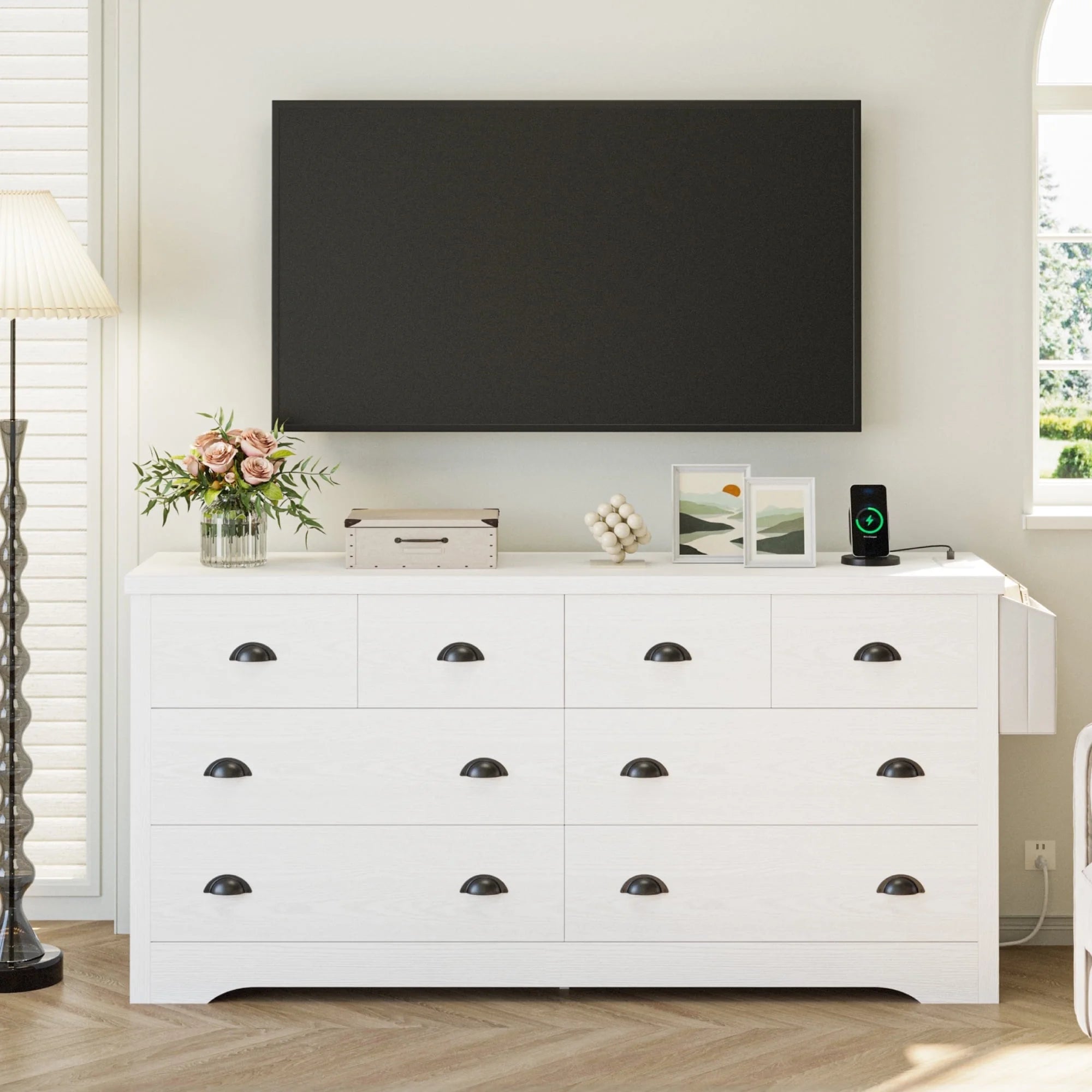 LIKIMIO Wooden 8-Drawers Dresser (59")