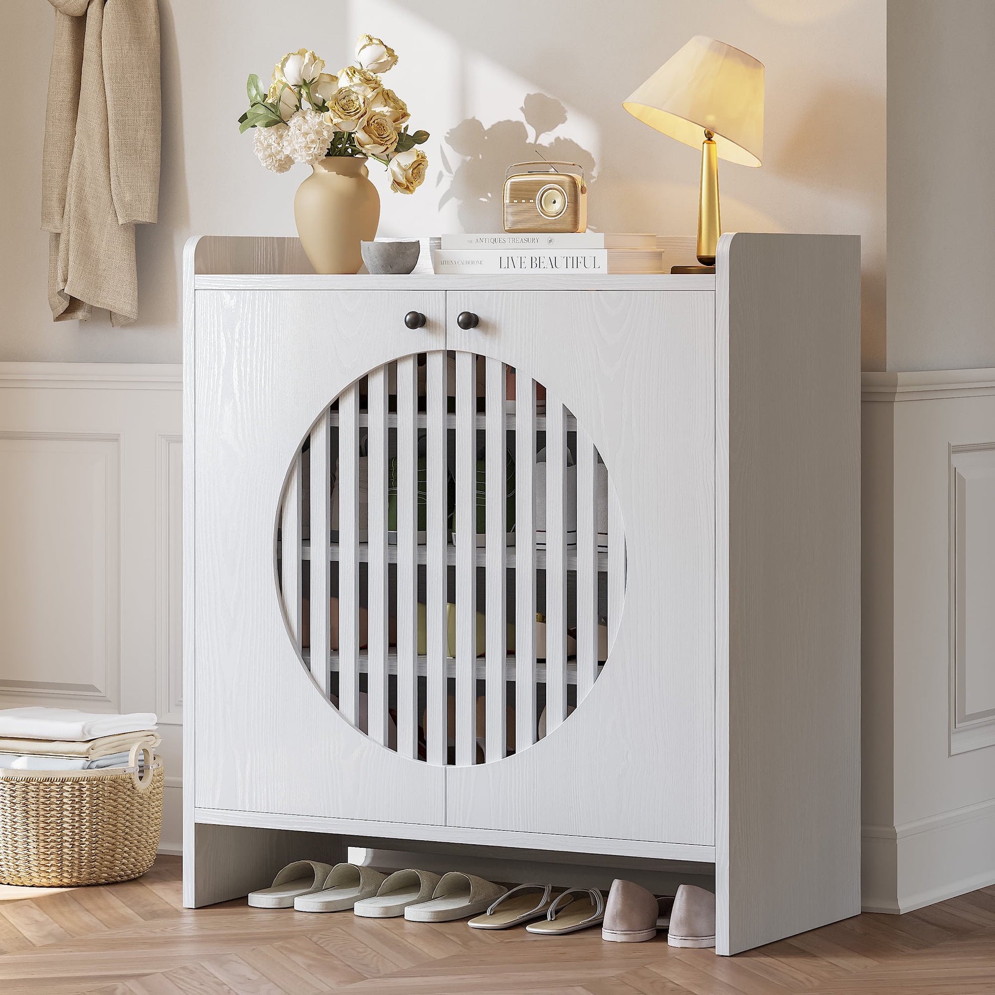 LIKIMIO Independent 4-Tier Adjustable Shoe Rack Storage Rack