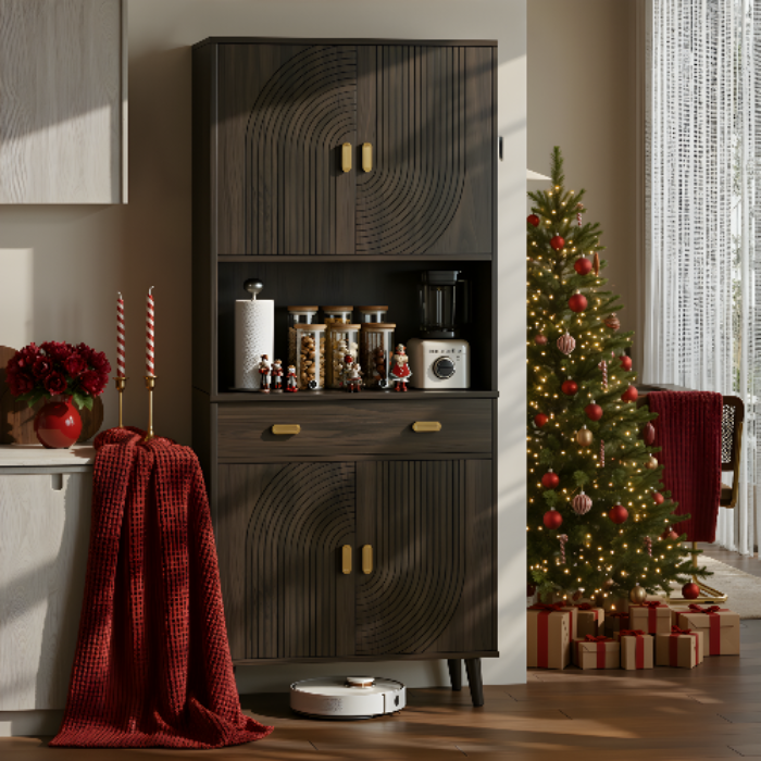 LIKIMIO Adjustable Shelves Pantry Cabinet