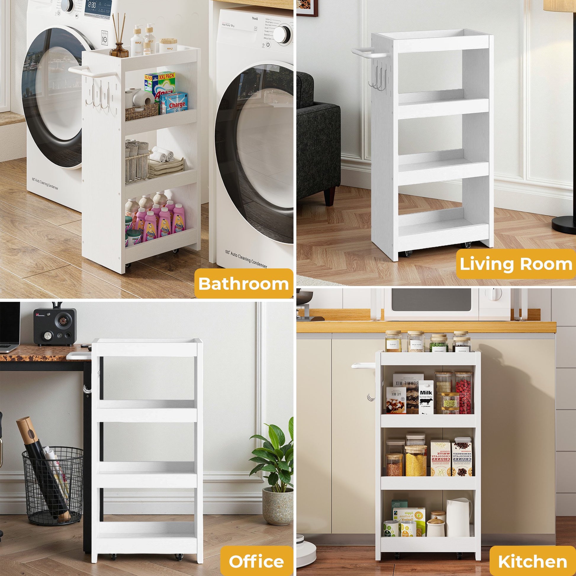 LIKIMIO Four-Layer Slim Rolling Cart