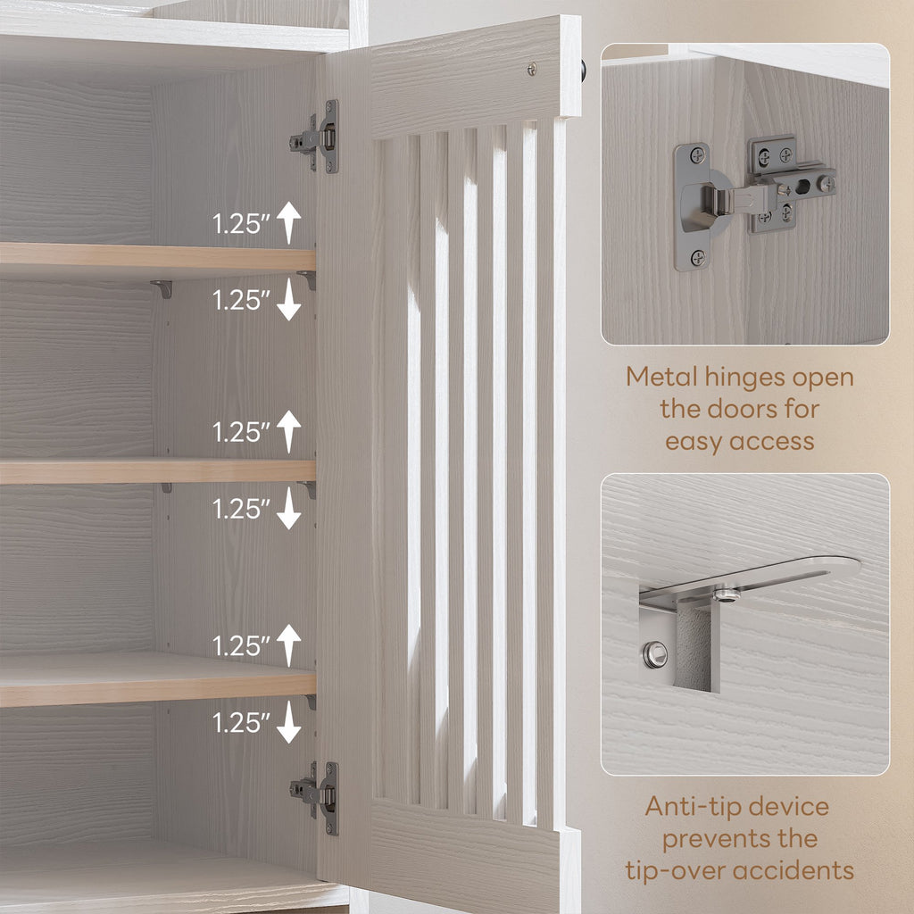 LIKIMIO Independent 4-Tier Adjustable Shoe Rack Storage Rack