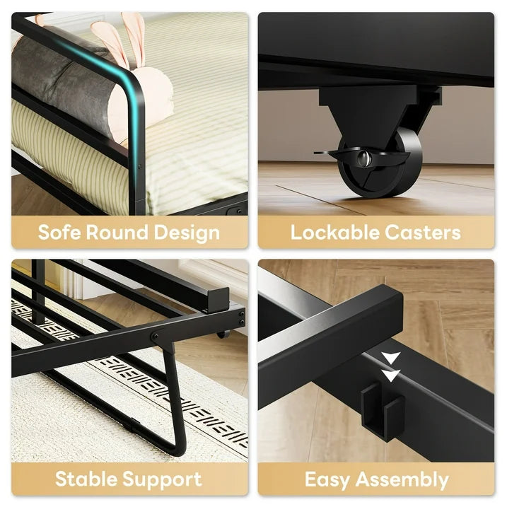 LIKIMIO Industrial Retro Style Multifunctional Sofa Bed