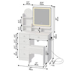 LIKIMIO 55.1" Led Mirror Make Up Vanity Set