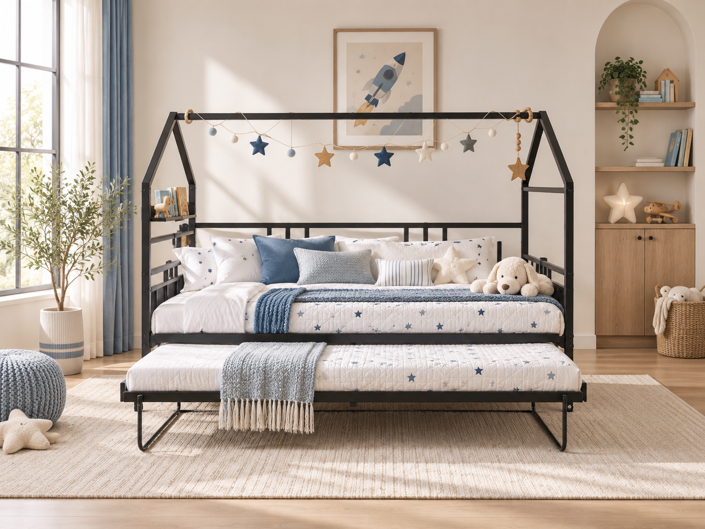 Youth bed bedroom scene