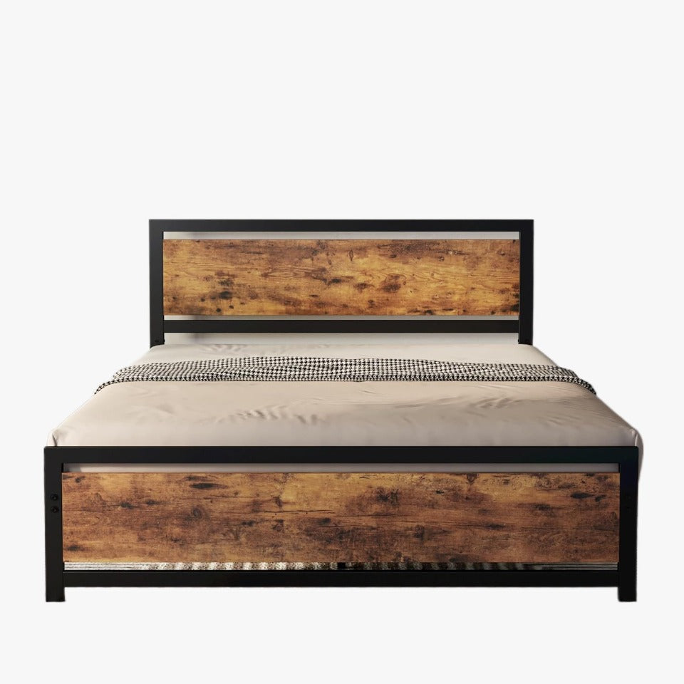 LIKIMIO Walnut Bed Frame