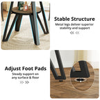 LIKIMIO Wooden Kitchen Table with Rattan Storage Shelf, 47.2”, Nature