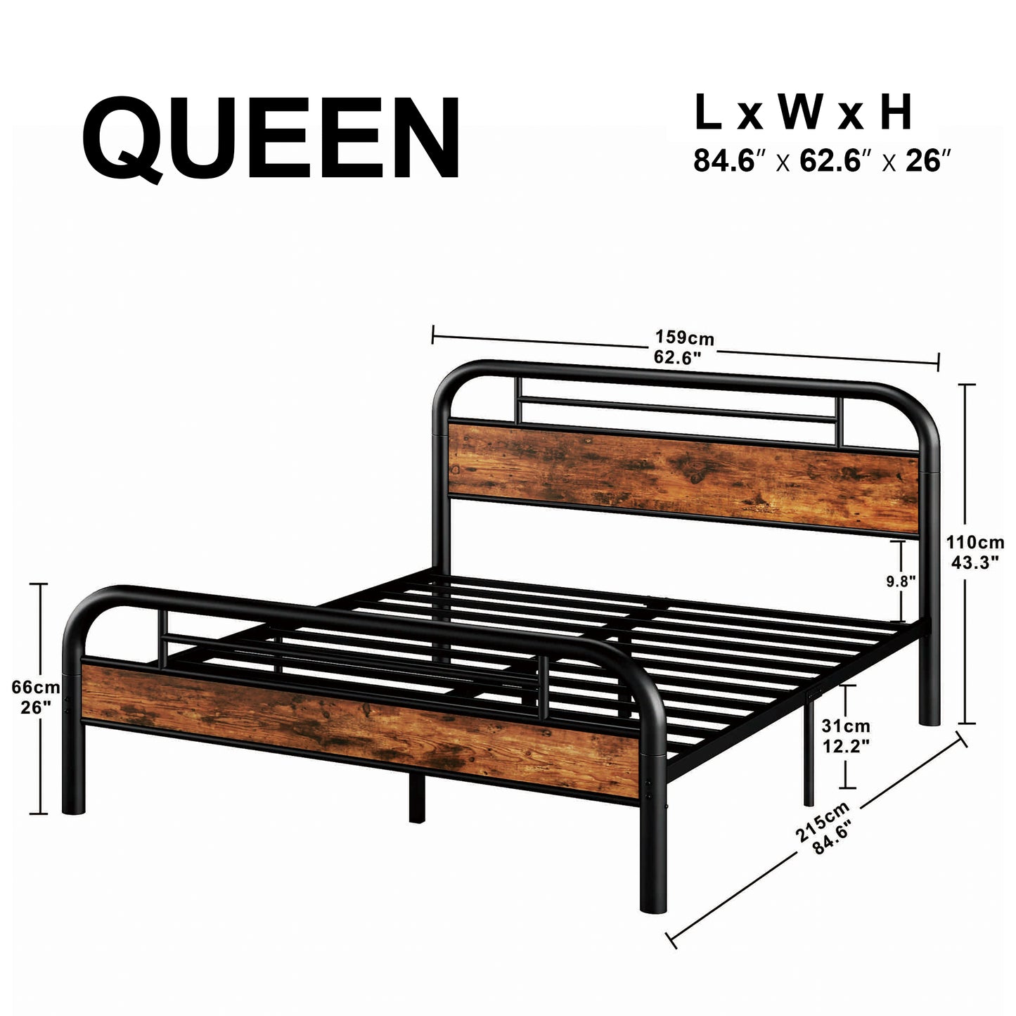 Strong Support Noise-Free Bed Frame